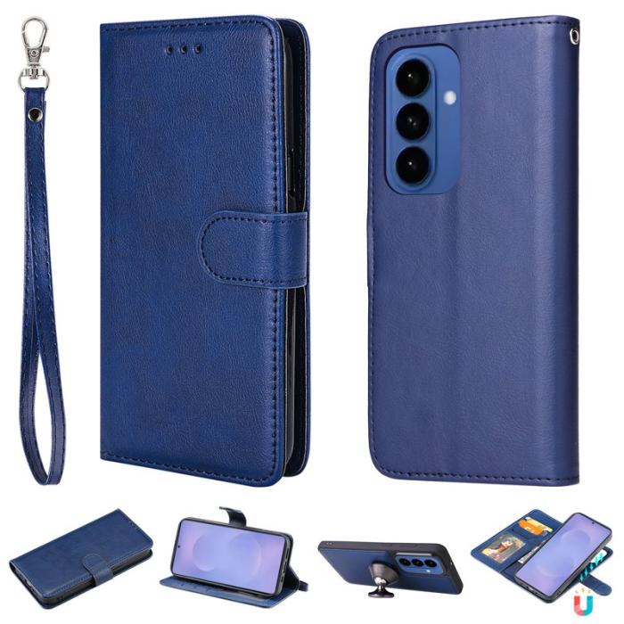 OEM - Plånboksfodral för Samsung Galaxy S26 Plus Magnetiskt Konstläder - Blå