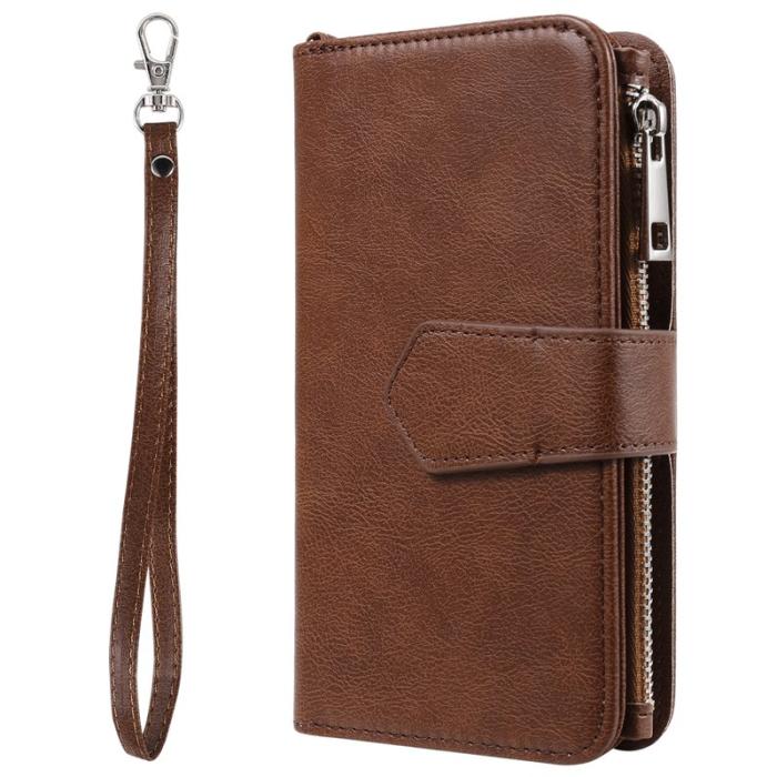 OEM - Plånboksfodral för Samsung Galaxy S26 Plus Magnetiskt Äkta läder - Brun