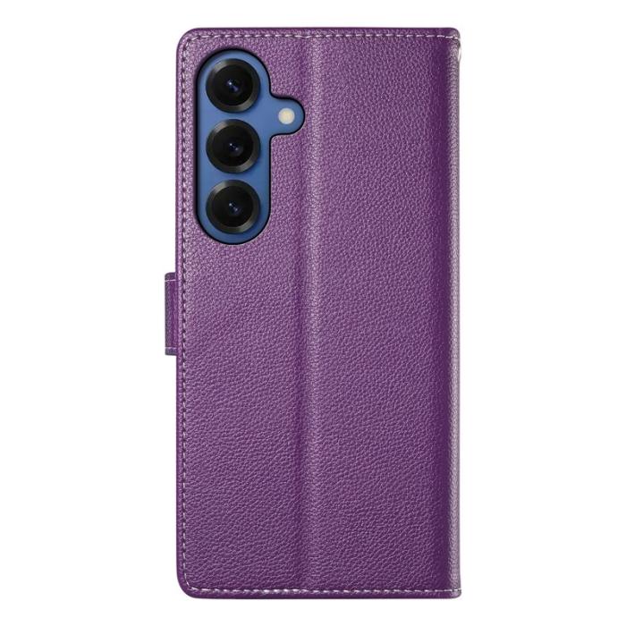 OEM - Plånboksfodral för Samsung Galaxy S26 Plus Magnetiskt Äkta läder - Lila