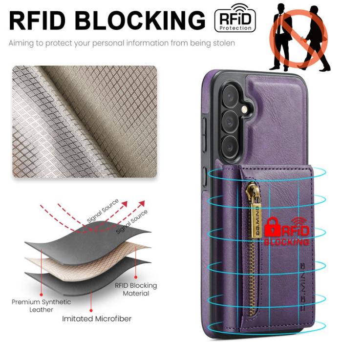 DG.MING - DG.Ming Mobilfodral för Samsung Galaxy S26 Plus Magnetiskt Äkta läder - Lila