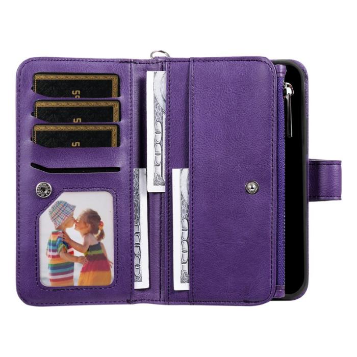 OEM - Plånboksfodral för Samsung Galaxy S26 Plus Magnetiskt Äkta läder - Lila