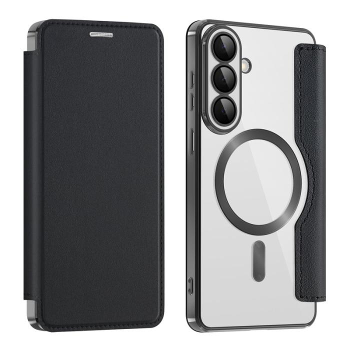 OEM - Mobilfodral för Samsung Galaxy S26 Plus Magnetiskt Äkta läder - Svart