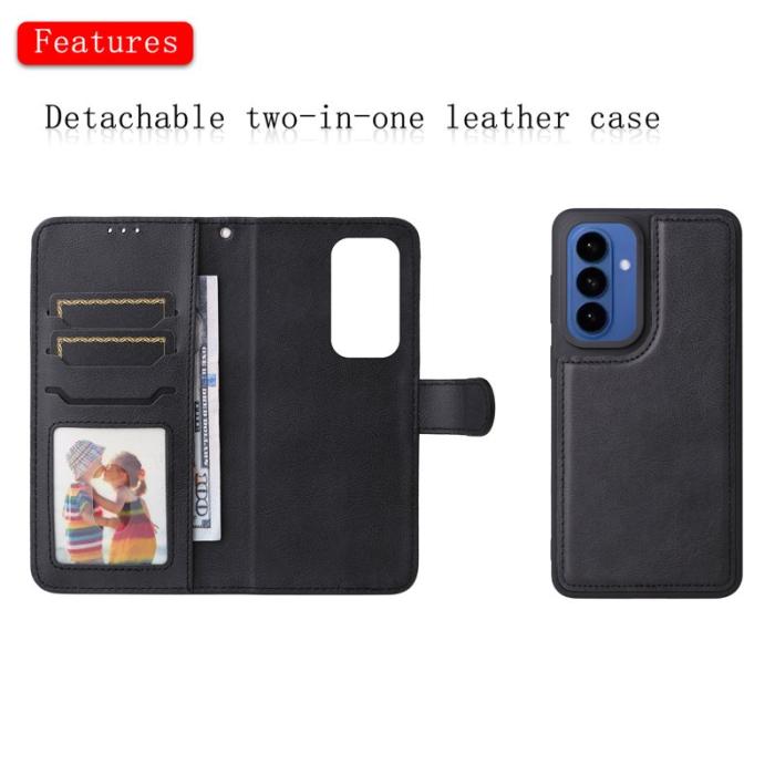 OEM - Plånboksfodral för Samsung Galaxy S26 Plus Magnetiskt Äkta läder - Svart