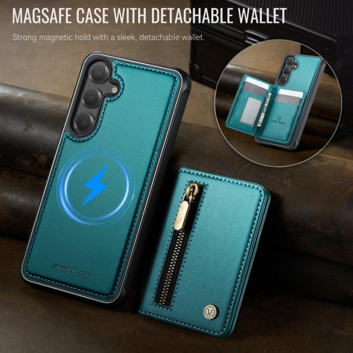 JEEHOOD - JEEHOOD Plånboksfodral för Samsung Galaxy S26 Plus Magnetiskt Konstläder - Blå