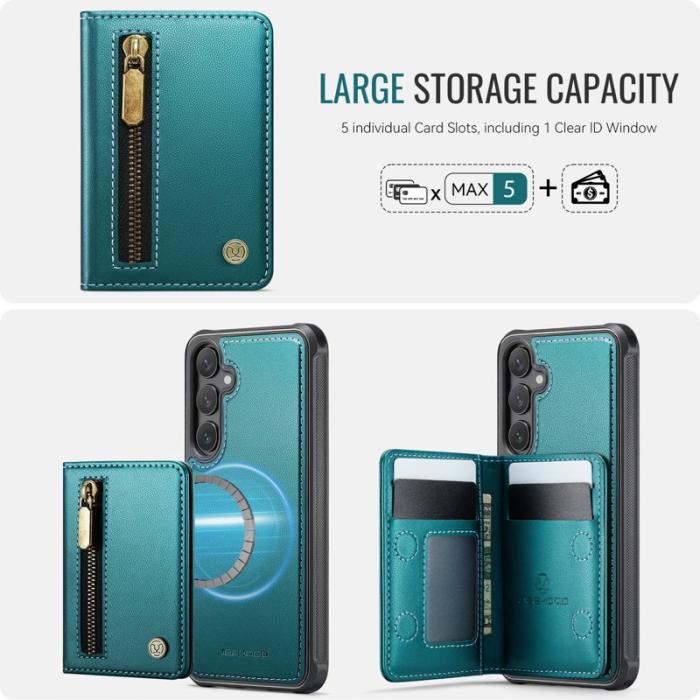 JEEHOOD - JEEHOOD Plånboksfodral för Samsung Galaxy S26 Plus Magnetiskt Konstläder - Blå