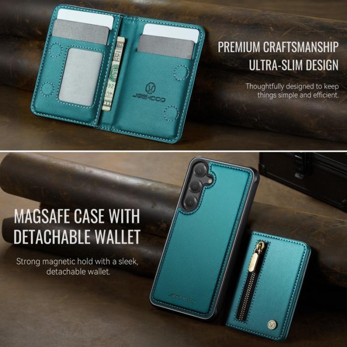 JEEHOOD - JEEHOOD Plånboksfodral för Samsung Galaxy S26 Plus Magnetiskt Konstläder - Blå