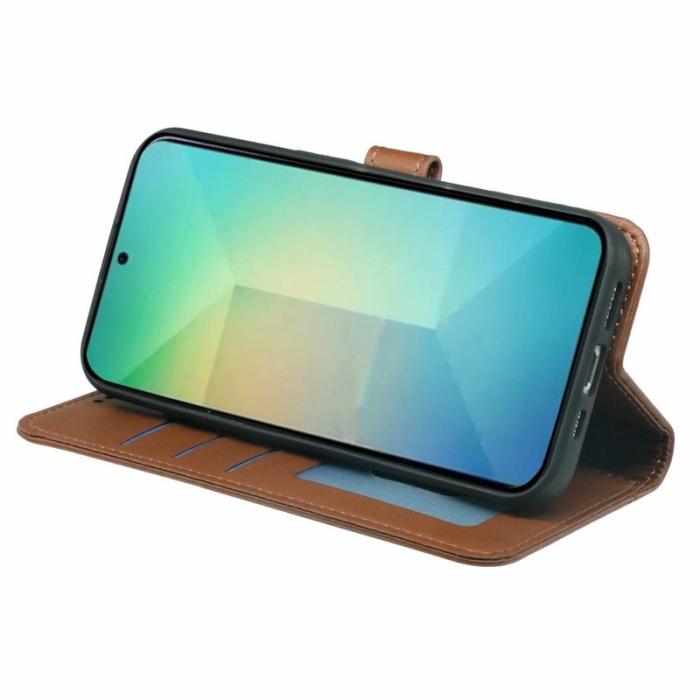 OEM - Plånboksfodral för Samsung Galaxy S26 Plus Magnetiskt Konstläder - Brun