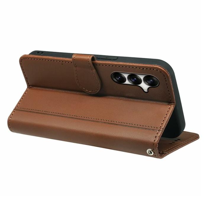 OEM - Plånboksfodral för Samsung Galaxy S26 Plus Magnetiskt Konstläder - Brun