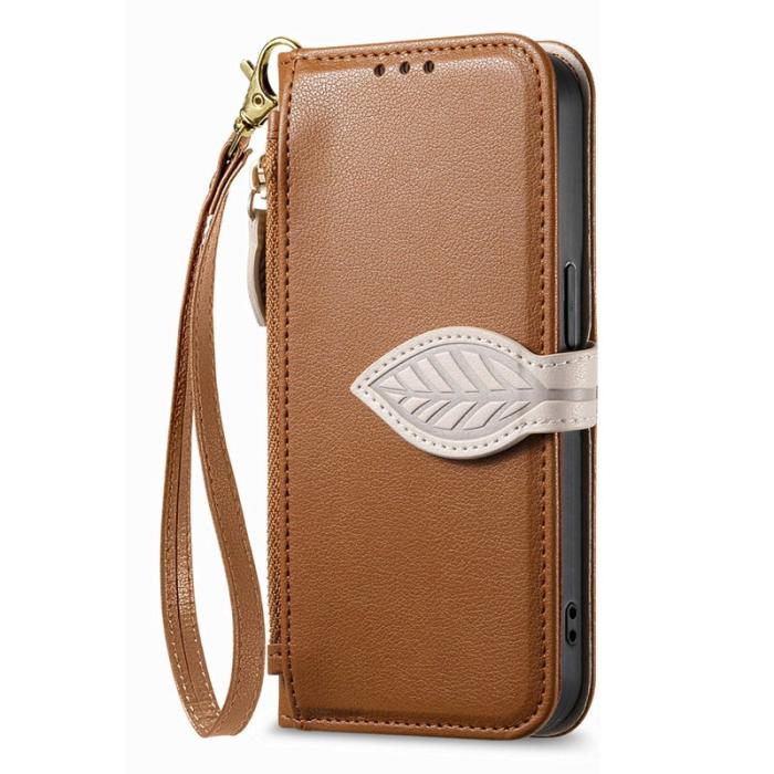 OEM - Mobilfodral för Samsung Galaxy S26 Plus Magnetiskt Konstläder - Brun