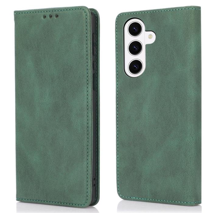 OEM - Plånboksfodral för Samsung Galaxy S26 Plus Magnetiskt Konstläder - Grön
