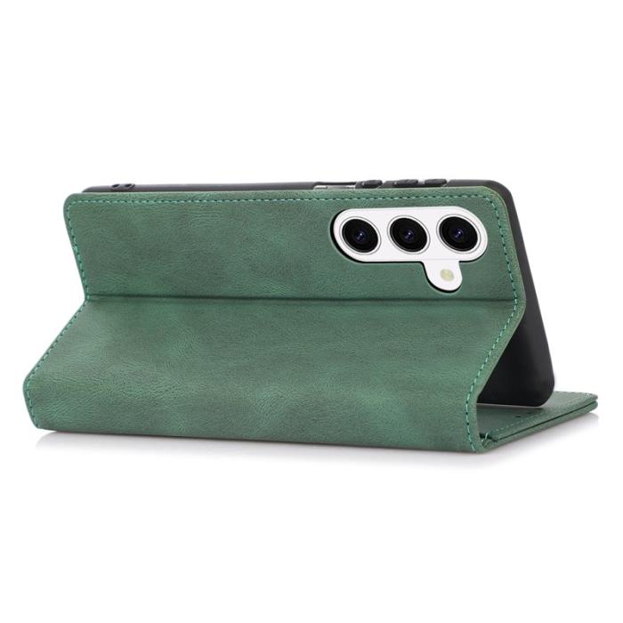OEM - Plånboksfodral för Samsung Galaxy S26 Plus Magnetiskt Konstläder - Grön