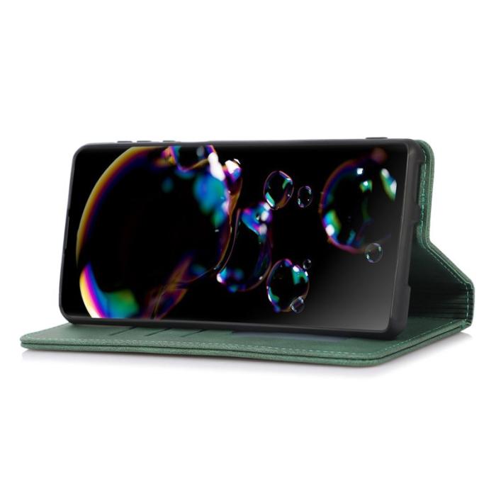 OEM - Plånboksfodral för Samsung Galaxy S26 Plus Magnetiskt Konstläder - Grön