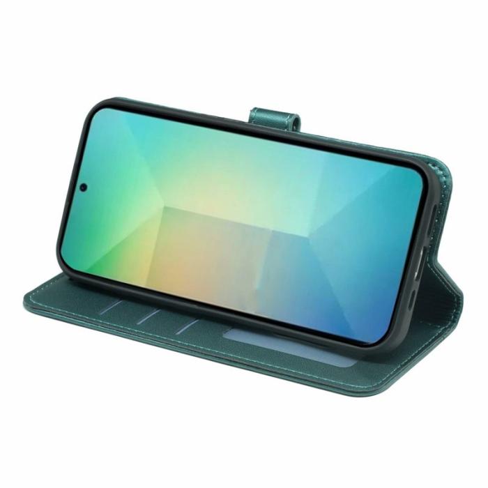 OEM - Plånboksfodral för Samsung Galaxy S26 Plus Magnetiskt Konstläder - Grön