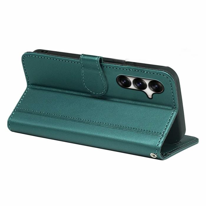 OEM - Plånboksfodral för Samsung Galaxy S26 Plus Magnetiskt Konstläder - Grön