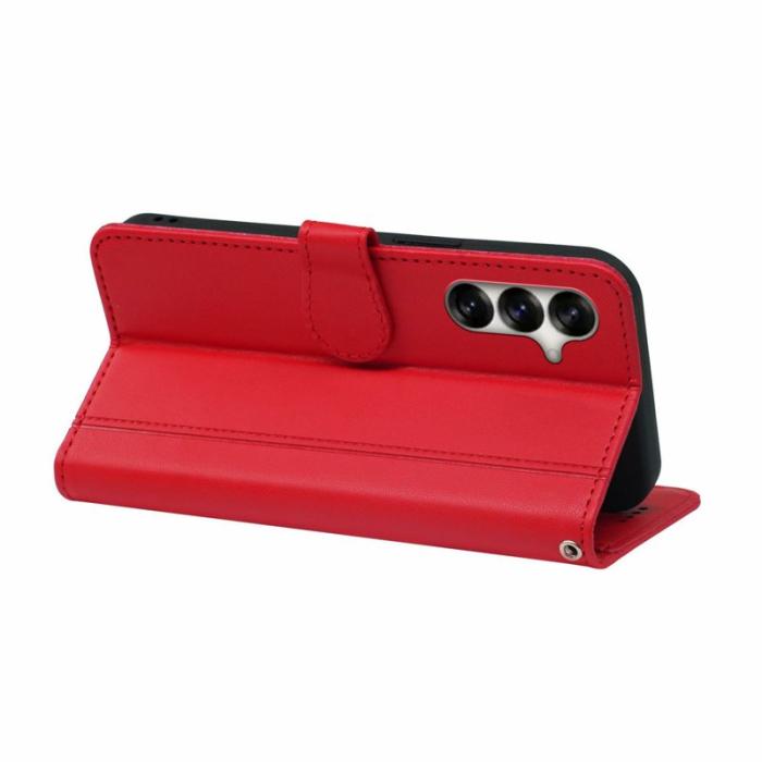 OEM - Plånboksfodral för Samsung Galaxy S26 Plus Magnetiskt Konstläder - Röd