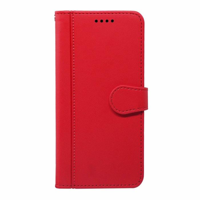 OEM - Plånboksfodral för Samsung Galaxy S26 Plus Magnetiskt Konstläder - Röd