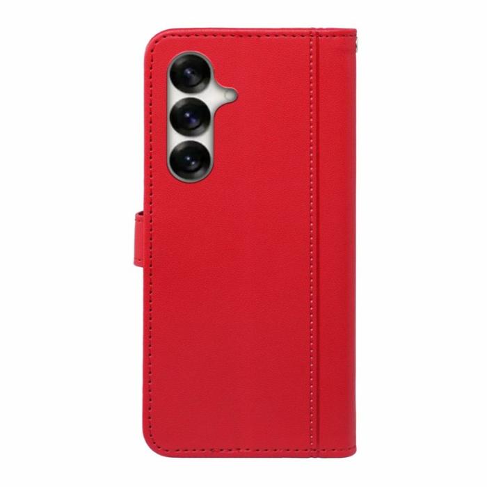 OEM - Plånboksfodral för Samsung Galaxy S26 Plus Magnetiskt Konstläder - Röd