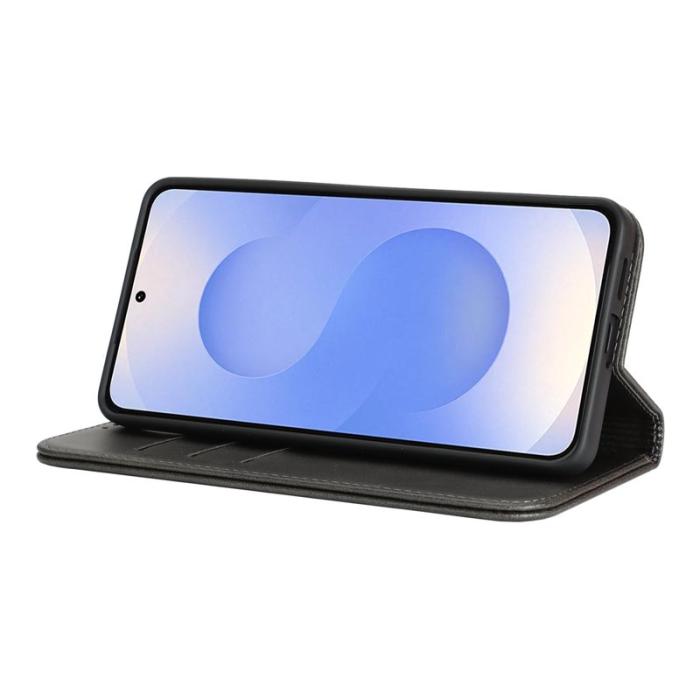 OEM - Mobilfodral för Samsung Galaxy S26 Plus Magnetiskt Konstläder - Svart