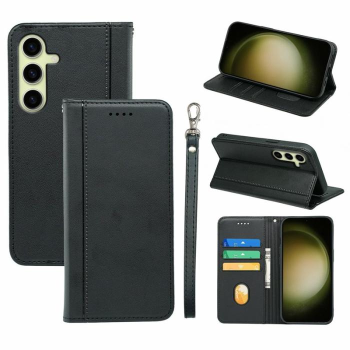 OEM - Plånboksfodral för Samsung Galaxy S26 Plus Magnetiskt Konstläder - Svart
