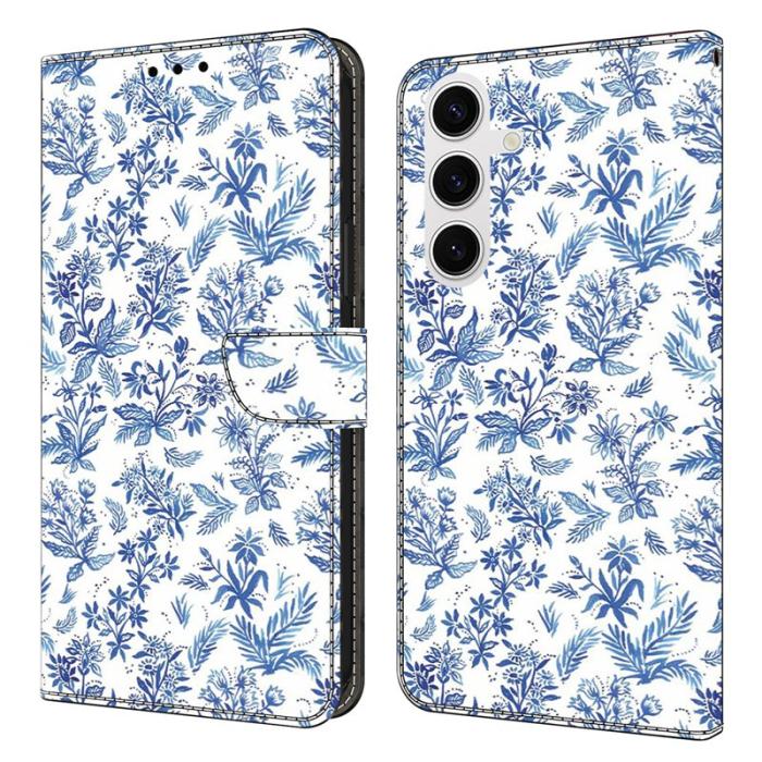 OEM - Plånboksfodral för Samsung Galaxy S26 Plus Mönstertryck Konstläder - Blommor