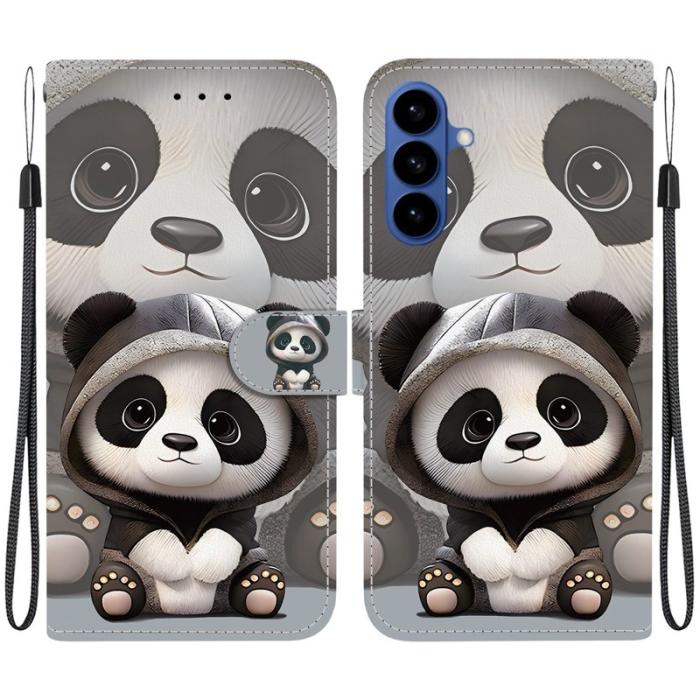 OEM - Plånboksfodral för Samsung Galaxy S26 Plus Mönstertryck Konstläder - Panda