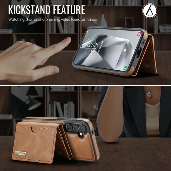 DG.MING - DG.Ming Plånboksfodral för Samsung Galaxy S26 Plus RFID Blocking - Brun