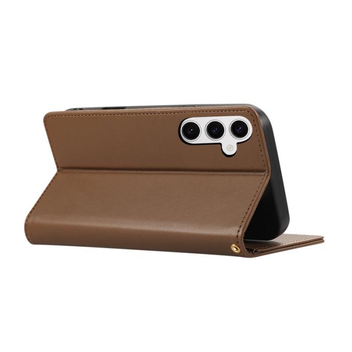 OEM - Plånboksfodral för Samsung Galaxy S26 Plus RFID Blocking - Brun