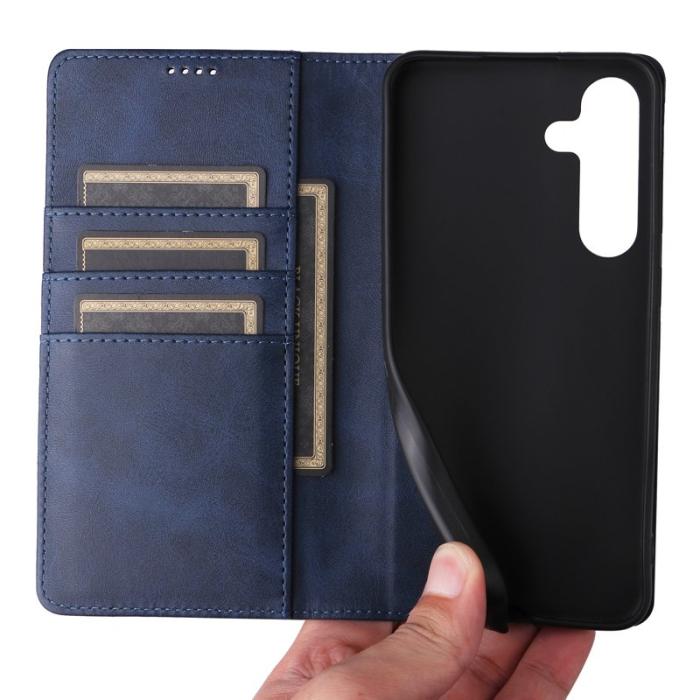 OEM - Plånboksfodral för Samsung Galaxy S26 Plus RFID Blocking Konstläder - Blå