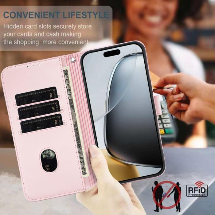 OEM - Plånboksfodral för Samsung Galaxy S26 Plus RFID Blocking - Rosa