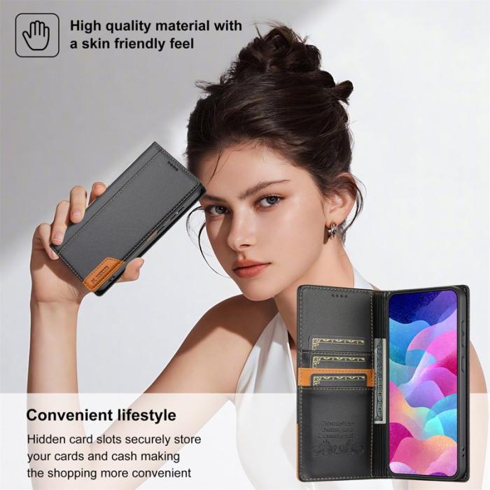 N.BEKUS - N.BEKUS Plånboksfodral för Samsung Galaxy S26 Plus RFID Blocking - Svart