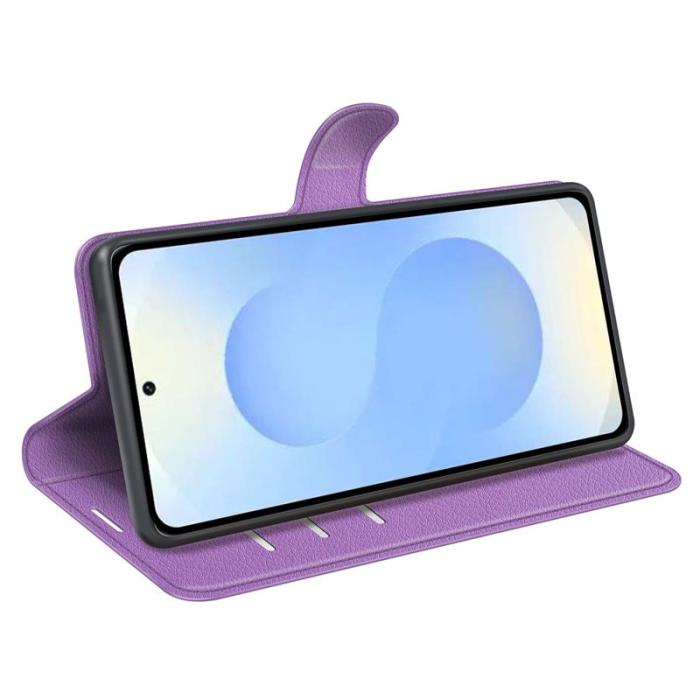 OEM - Plånboksfodral för Samsung Galaxy S26 Plus Ställ Konstläder - Lila