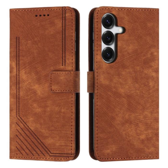 OEM - Mobilfodral för Samsung Galaxy S26 Plus Ställfunktion Konstläder - Brun