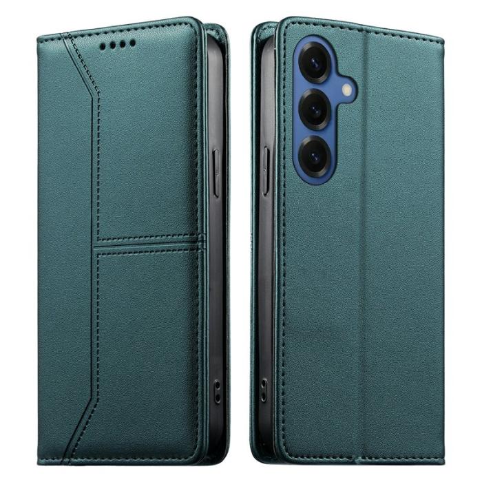 OEM - Plånboksfodral för Samsung Galaxy S26 Plus Ställfunktion Konstläder - Grön