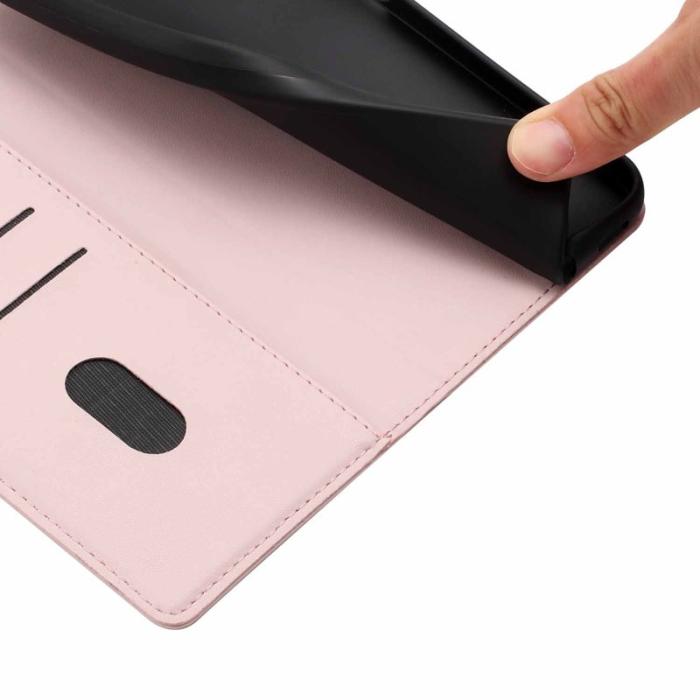 OEM - Plånboksfodral för Samsung Galaxy S26 Plus Ställfunktion Konstläder - Rosa