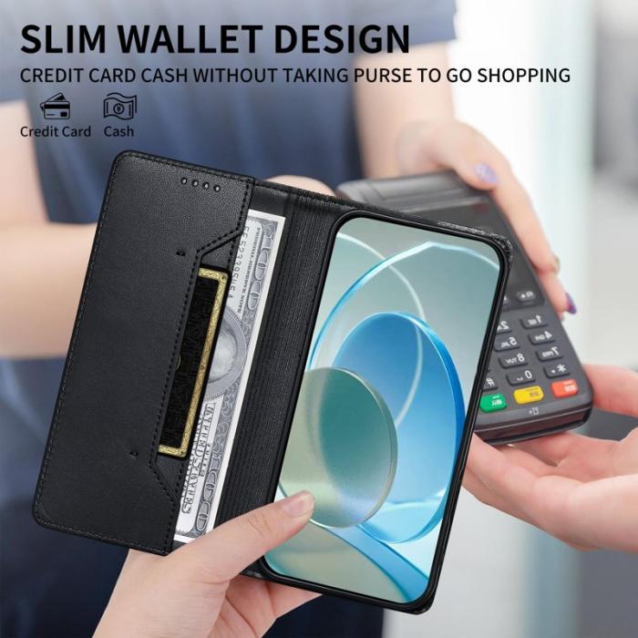 OEM - Plånboksfodral för Samsung Galaxy S26 Plus Ställfunktion Konstläder - Svart