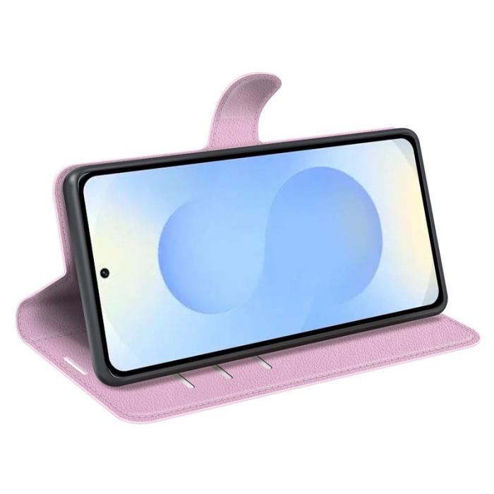 OEM - Plånboksfodral för Samsung Galaxy S26 Plus Stativ Konstläder - Rosa