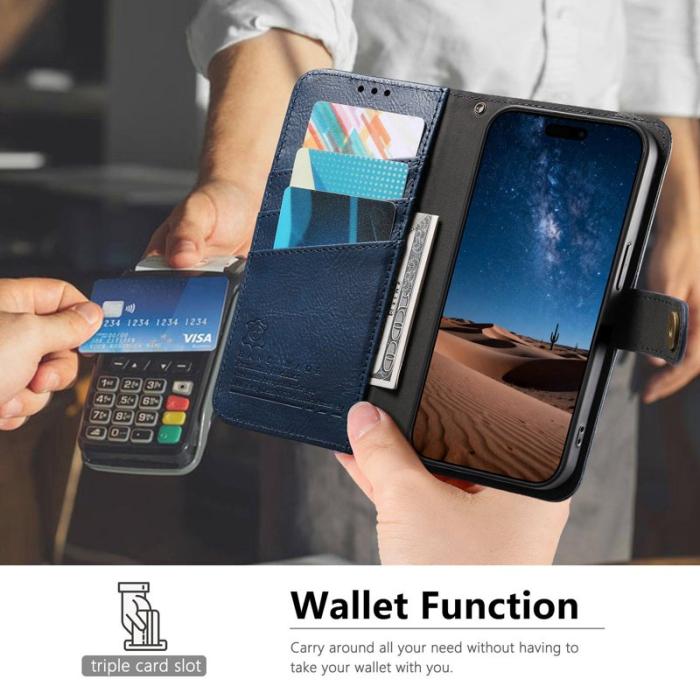 OEM - Mobilfodral för Samsung Galaxy S26 Plus TPU + Konstläder - Blå