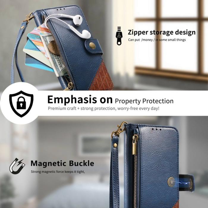 OEM - Mobilfodral för Samsung Galaxy S26 Plus TPU + Konstläder - Blå