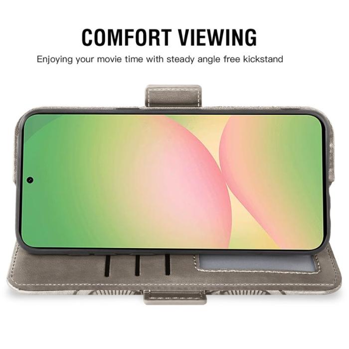 OEM - Plånboksfodral för Samsung Galaxy S26 Plus TPU + Konstläder - Grå