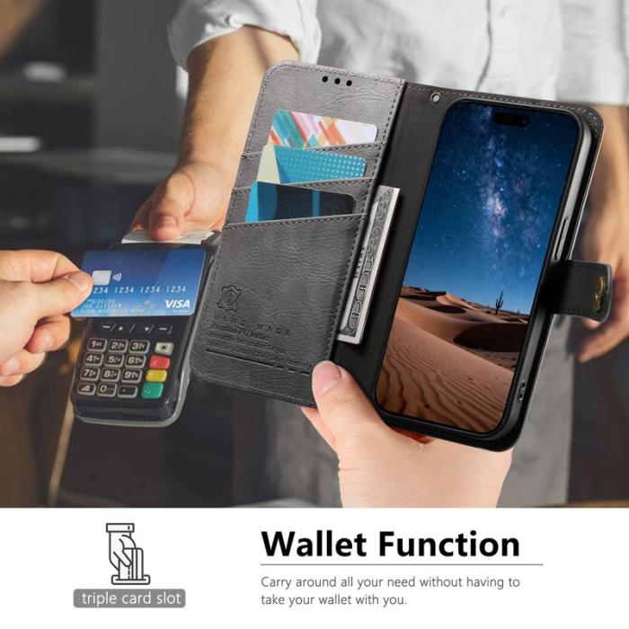 OEM - Mobilfodral för Samsung Galaxy S26 Plus TPU + Konstläder - Grå