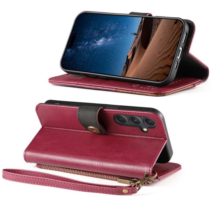 OEM - Mobilfodral för Samsung Galaxy S26 Plus TPU + Konstläder - Röd