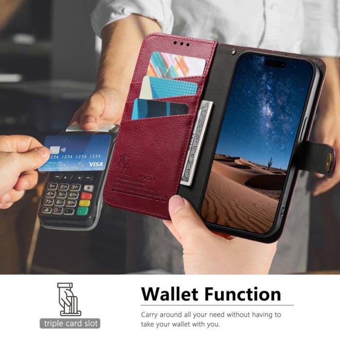 OEM - Mobilfodral för Samsung Galaxy S26 Plus TPU + Konstläder - Röd