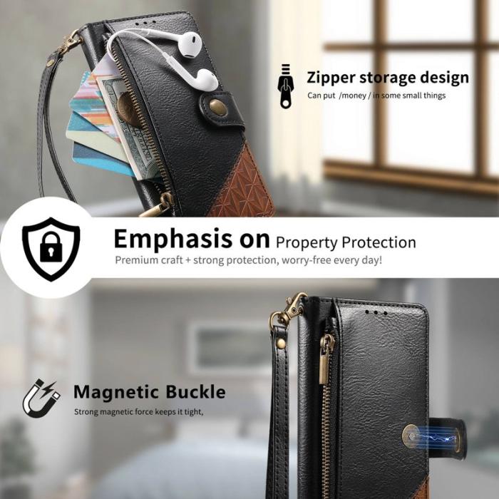 OEM - Mobilfodral för Samsung Galaxy S26 Plus TPU + Konstläder - Svart