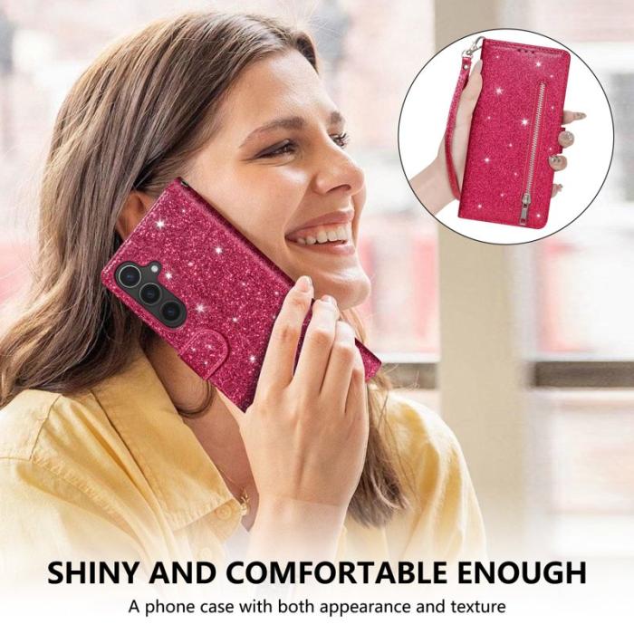 OEM - Mobilfodral för Samsung Galaxy S26 Ställfunktion Konstläder - Rosa