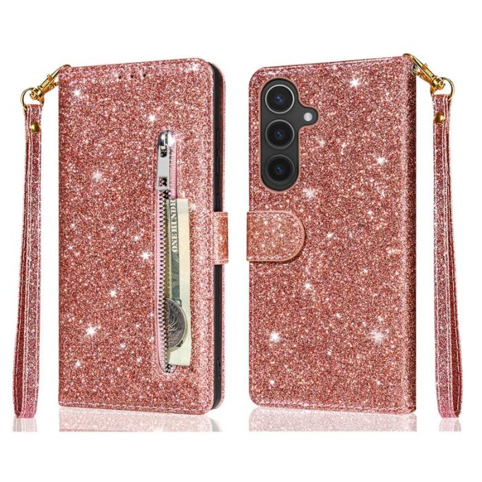 OEM - Mobilfodral för Samsung Galaxy S26 Ställfunktion Konstläder - Roséguld