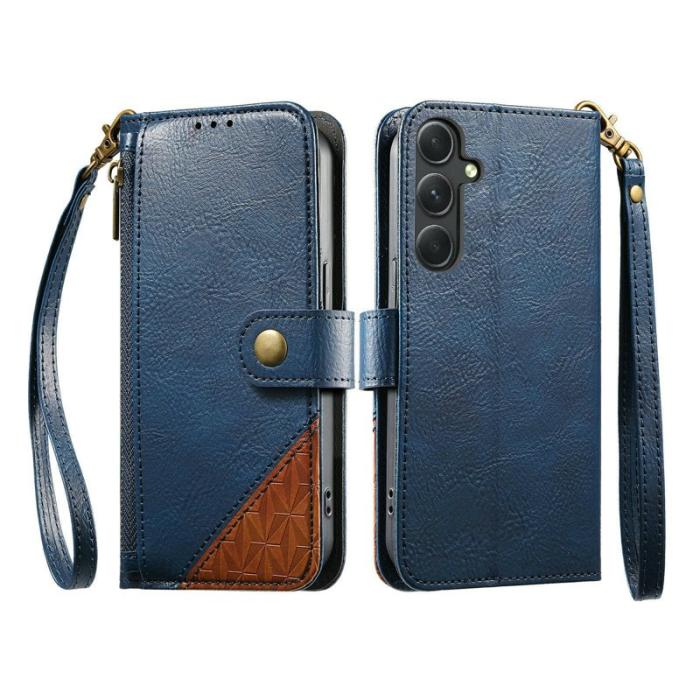 OEM - Mobilfodral för Samsung Galaxy S26 TPU + Konstläder - Blå