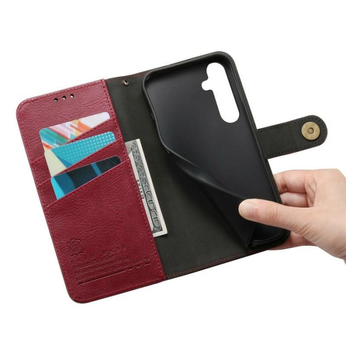 OEM - Mobilfodral för Samsung Galaxy S26 TPU + Konstläder - Röd