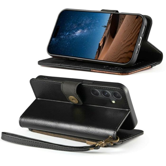 OEM - Mobilfodral för Samsung Galaxy S26 TPU + Konstläder - Svart