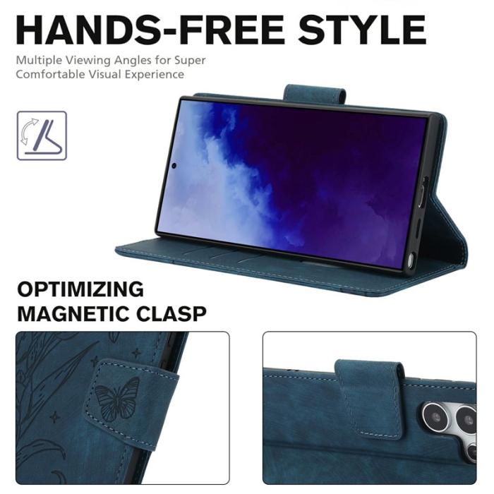 OEM - Plånboksfodral för Samsung Galaxy S26 Ultra Konstläder - Blå