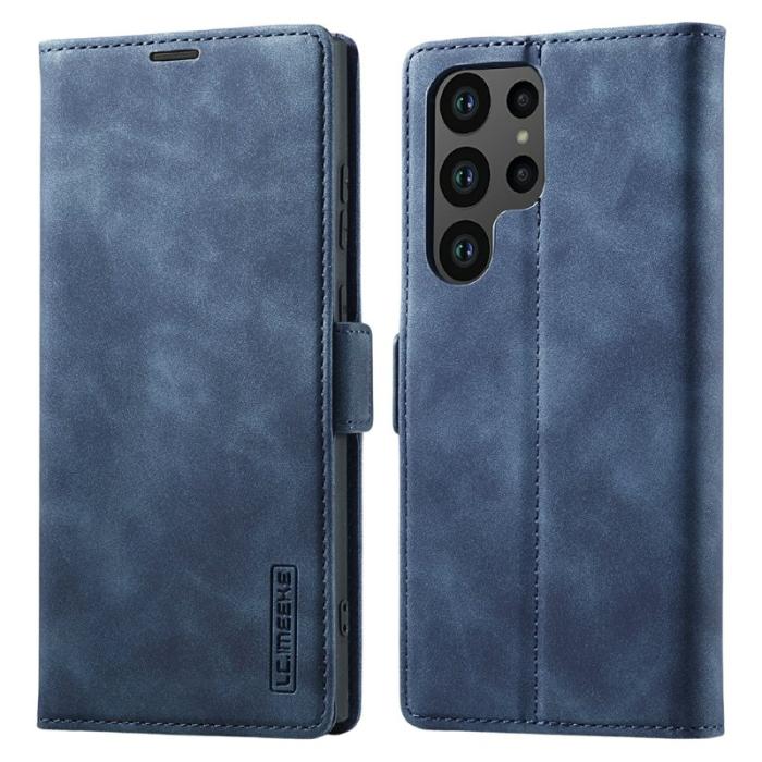 LC.imeeke - LC.IMEEKE Plånboksfodral för Samsung Galaxy S26 Ultra Konstläder - Blå